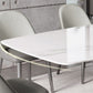 1/4/5/6 Pieces Rectangle Dining Set Sintered Stone Top Dining Table with Leather Chairs