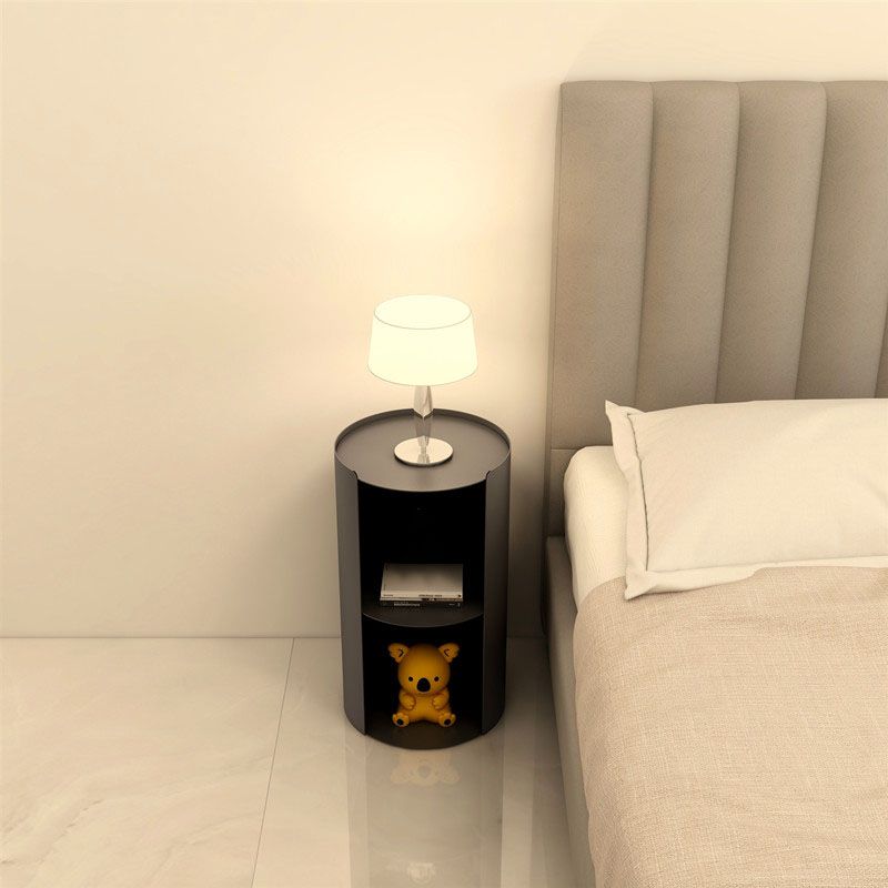 Cabinete de almacenamiento abierto contemporáneo Gabinete de metal Acento de metal Noche con estantes