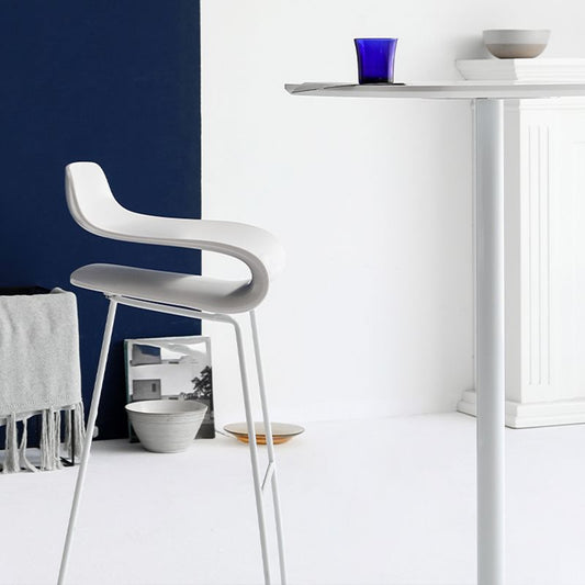 Contemporary Footrest Low Back Barstool Plastic Matte Finish Coffee Shop Stool Clearhalo 'Bar Furniture' 'Bar Stools' 'bar_stools' 'furn' 'furn_bar_stools' 'Furniture' 'furniture_bar_stools' 'Kitchen & Dining Furniture' 1200x1200_8b0390eb-fc5f-4d3d-94da-104303162533