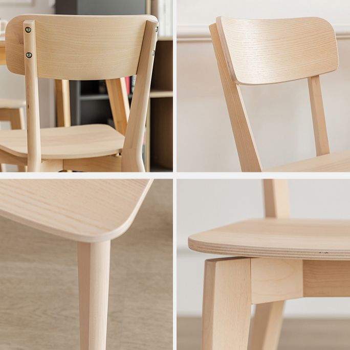 Eigentijdse stijl zijstoel hout open rug eetkamerstoel voor eetkamer