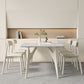 Mesa de comedor de cocina contemporánea, mesa de comedor rectangular de 4 patas