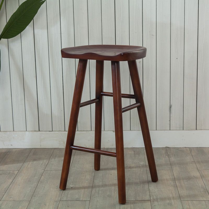 Modern Armless Backless Counter StoolWood Cafe Bar Stool with Wooden Seat and Pedal Clearhalo 'Bar Furniture' 'Bar Stools' 'bar_stools' 'furn' 'furn_bar_stools' 'Furniture' 'furniture_bar_stools' 'Kitchen & Dining Furniture' 1200x1200_8b09631c-86eb-4233-8d60-4676efa2452c