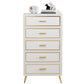 Glam Lingerie Chest Wood Vertical Storage Chest with Drawers for Bedroom