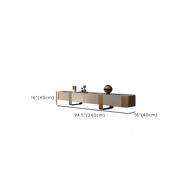 Console multimédia Glam TV Console TV de rangement fermée avec tiroirs