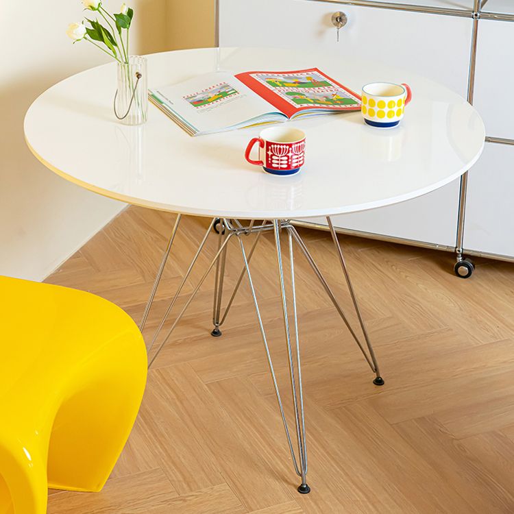 Modern Style Dining Table Round Dining Table with Metal Base for Home Use Clearhalo ' dining_table' 'Dining Tables & Seating' 'Dining Tables' 'Furniture' 'furniture_dining_table' 'Kitchen & Dining Furniture' 'kitchen&dining_furn' 'kitchen' 'kitchen_dining_table' 1200x1200_8b0cc088-689b-4dd3-9d62-1b1715f323e4