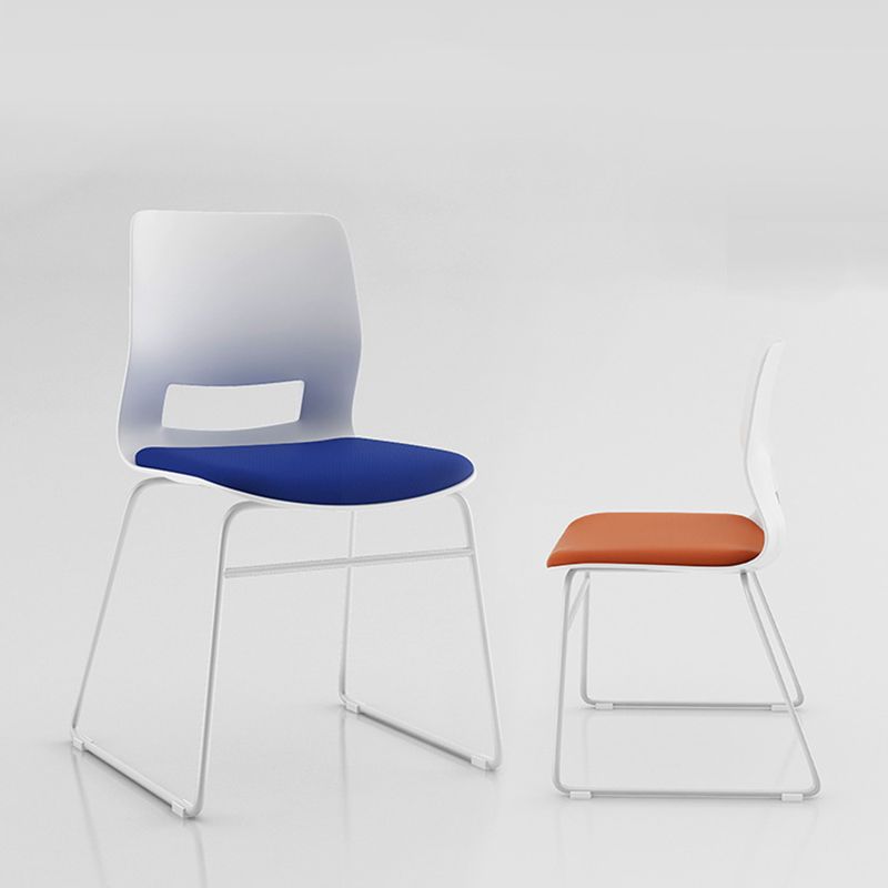 Chrome Metal Frame Modern Conference Chair Armless Computer Desk Chair Clearhalo 'furn' 'furn_office_chair' 'Furniture' 'Office Chairs' 'Office Furniture' 'office_chair' 1200x1200_8b0f6002-34dd-4ab0-9c04-6654997d6751