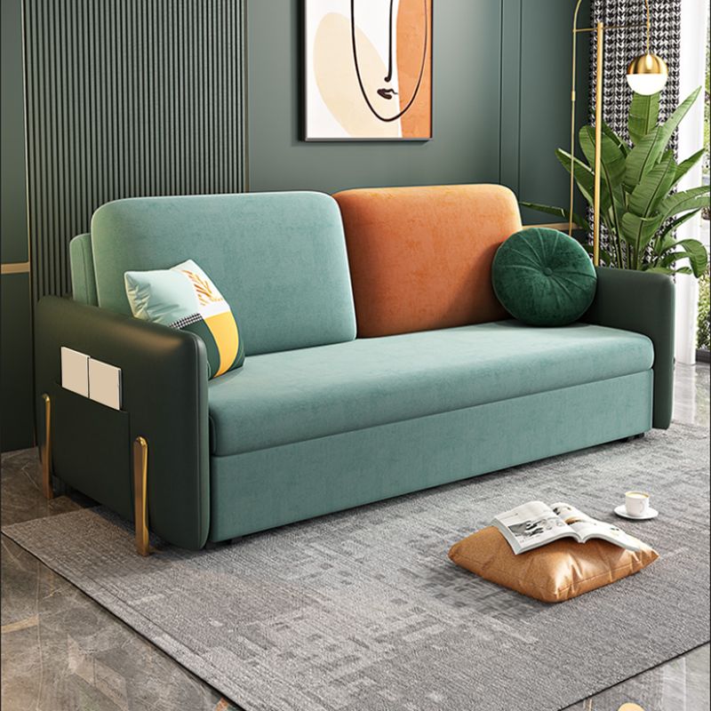 34 "幅のグラム布団ソファベッドグリーン布団スリーパーソファストレージ付き