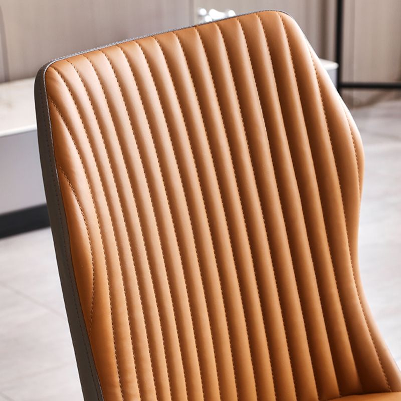 Glam Style Armless Chair Wood Wingback Parsons Chair for Kitchen 16.9"x18.8"x35.8" Clearhalo 'Dining Chairs' 'Dining Tables & Seating' 'dining_chair' 'furn' 'furn_dining_chair' 'Furniture' 'furniture_dining_chair' 'Kitchen & Dining Furniture' 1200x1200_8b10b717-b6e2-47c5-aded-79a09cbf8eac