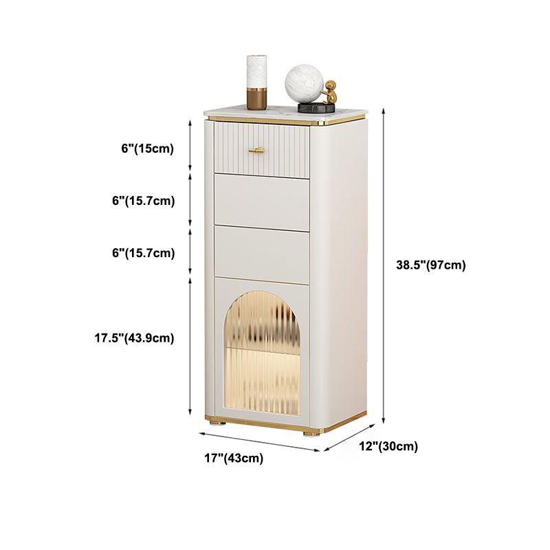 Eigentijdse opbergkast dressoir stenen top opbergkist 11.81-inch w