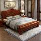 84.65 inch Wide Traditional Bed Rubberwood Bed Frame with Headboard Clearhalo 'Bedroom Furniture' 'Beds' 'furn' 'furn_beds' 'Furniture' 1200x1200_8b126240-640c-4c13-ab03-07242b511f64
