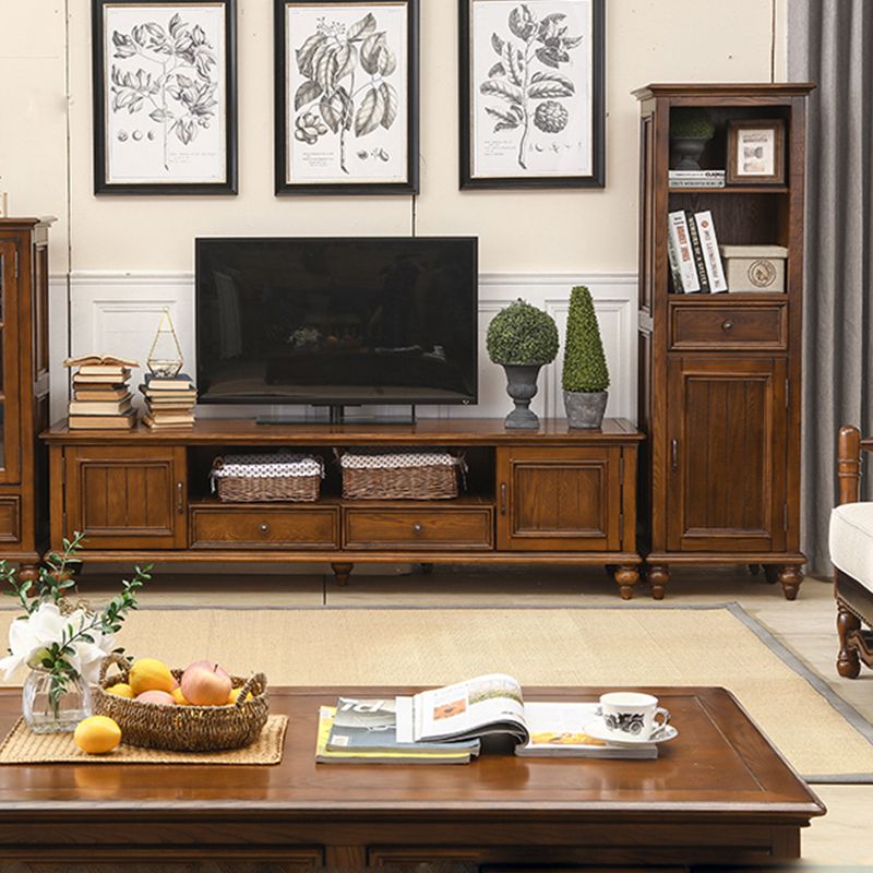 Solid Wood Home TV Stand Traditional TV Cabinet with Splayed Wood Legs Clearhalo 'furn' 'furn_tv_stands_entertainment_centers' 'Furniture' 'Living Room Furniture' 'TV Stands & Entertainment Centers' 'TV Stands & Media Storage Furniture' 'tv_stands_entertainment_centers' 1200x1200_8b12e09b-0838-4e8c-8a5a-696c1101487d
