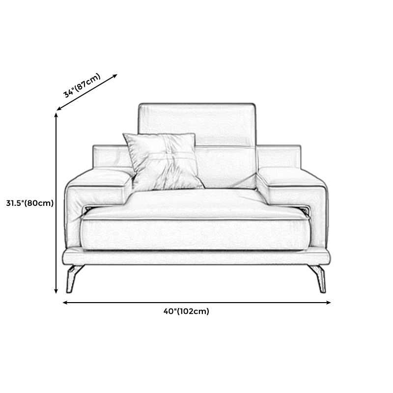 Guida pelle stazionaria resistente al soggiorno divano grigio