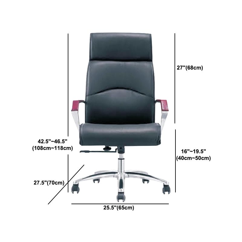 Contemporary Arm Chair Fixed Arms Blue Faux Leather Office Chair Clearhalo 'furn' 'furn_office_chair' 'Furniture' 'Office Chairs' 'Office Furniture' 'office_chair' 1200x1200_8b14d3a7-1bb6-4817-be1e-379ebadba716