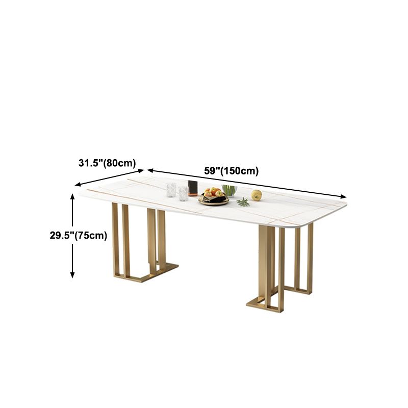 Glam 1/2/4/5/6 Pieces Dining Set Rectangle Stone Dining Table for Dining Room Clearhalo 'Dining Room Sets' 'Dining Tables & Seating' 'dining_room_set' 'furn' 'furn_dining_room_set' 'Furniture' 'furniture_dining_room_set' 'Kitchen & Dining Furniture' 1200x1200_8b1b1ce1-1556-4aab-90fa-d9f9e71f2bd4