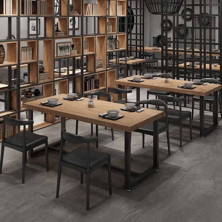 Industrial Dining Table Pine Solid Wood Table with Trestle Base for Dining Room Clearhalo ' dining_table' 'Dining Tables & Seating' 'Dining Tables' 'furn' 'furn_dining_table' 'Furniture' 'furniture_dining_table' 'Kitchen & Dining Furniture' 'kitchen&dining_furn' 'kitchen' 'kitchen_dining_table' 1200x1200_8b1b3bf2-0405-4ee0-8ab1-beec983c94aa