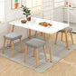 Modern 1/5 Pieces Dining Set Geometry Wood Dining Table for Dining Room Clearhalo 'Dining Room Sets' 'Dining Tables & Seating' 'dining_room_set' 'furn' 'furn_dining_room_set' 'Furniture' 'furniture_dining_room_set' 'Kitchen & Dining Furniture' 'kitchen&dining_furn' 'kitchen' 1200x1200_8b1b9e7b-b3b1-46e5-9229-91d499694b25