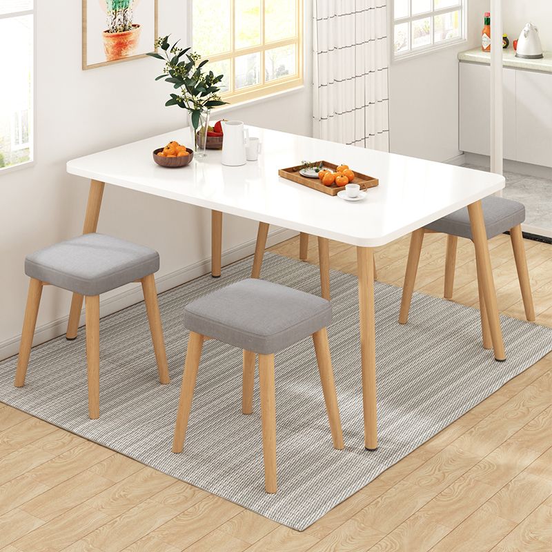 Modern 1/5 Pieces Dining Set Geometry Wood Dining Table for Dining Room Clearhalo 'Dining Room Sets' 'Dining Tables & Seating' 'dining_room_set' 'furn' 'furn_dining_room_set' 'Furniture' 'furniture_dining_room_set' 'Kitchen & Dining Furniture' 'kitchen&dining_furn' 'kitchen' 1200x1200_8b1b9e7b-b3b1-46e5-9229-91d499694b25