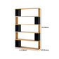 Modern geometry Bookshelf Multi Shelfs Open Back Bookcase in Natural Clearhalo 'Bookcases' 'furn' 'furn_bookcases' 'Furniture' 'Office Furniture' 1200x1200_8b1bca63-8cd7-4037-832d-8c1b5861d74e