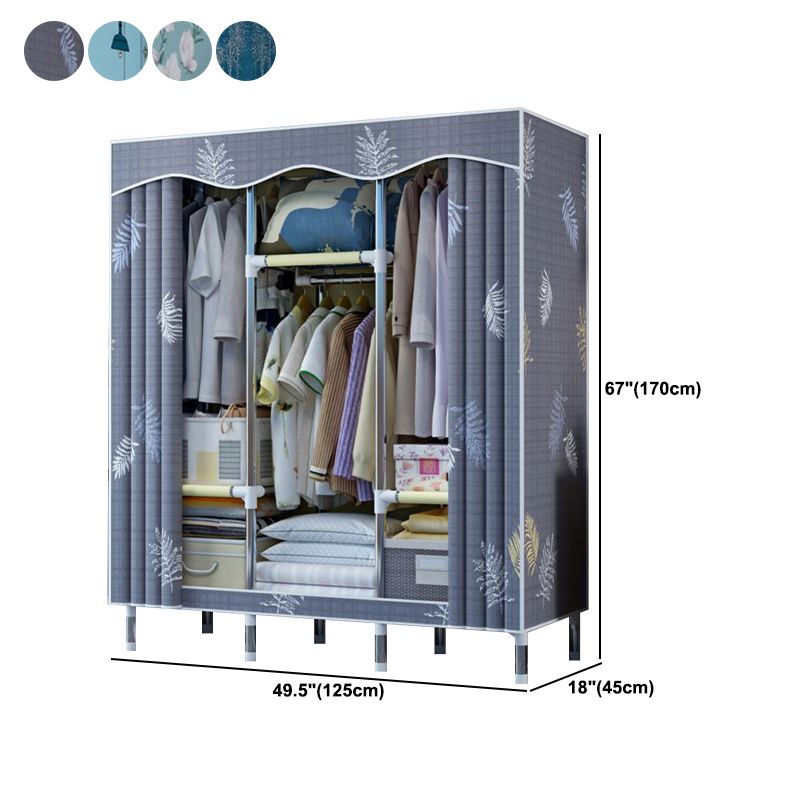 Modern Style Wardrobe Metal 1-Door Wardrobe Closet with Cloth Rod Clearhalo 'Armoires & Wardrobes' 'armoires_wardrobes' 'Bedroom Furniture' 'furn' 'furn_armoires_wardrobes' 'Furniture' 1200x1200_8b1c6ee3-7afd-4696-a1ab-70f2ddb10188