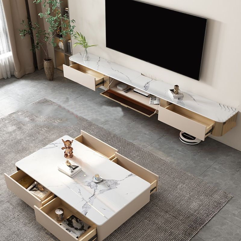 Armadio TV in ardesia Stile splendido Simple casa TV montata a parete console