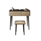 Glam 31.49 " Height Slate Table Top Makeup Vanity Stool with 3 Drawers Clearhalo 'Bedroom Furniture' 'furn' 'furn_makeup_vanities' 'Furniture' 'Makeup Vanities' 'makeup_vanities' 1200x1200_8b1ce3e6-de8b-447c-ad5f-ad9cfb0f15f1