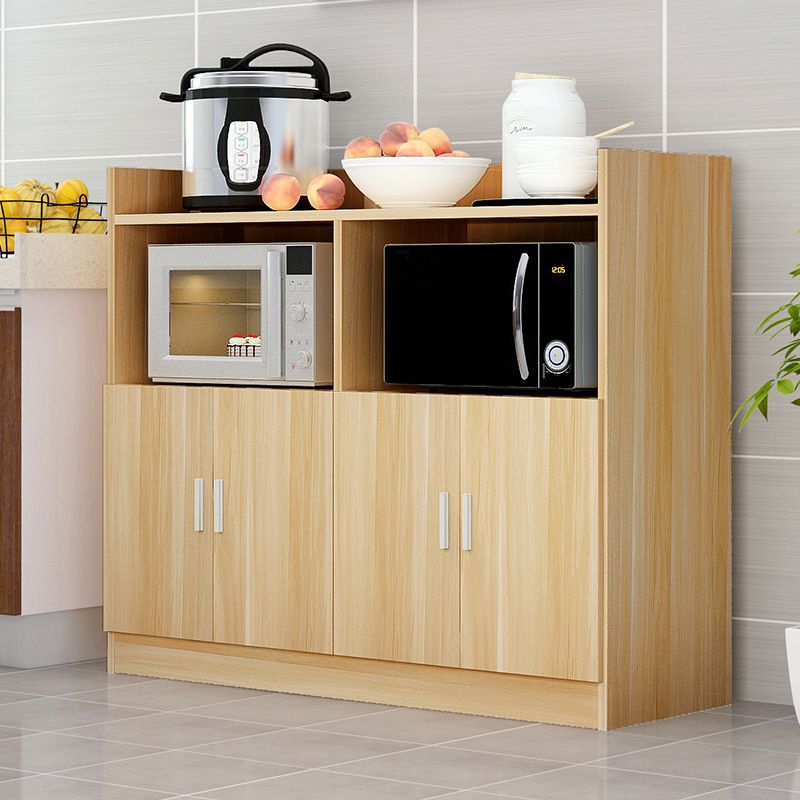 Contemporary Style Dining Buffet Wood Sideboard Table with Cabinets Clearhalo 'buffet_sideboard' 'Buffets & Sideboards' 'furn' 'furn_buffet_sideboard' 'Furniture' 'Kitchen & Dining Furniture' 1200x1200_8b203e5d-7e96-44b5-ab78-b977dd3319ad