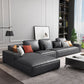 Faux Leather Loose Back Sofa & Chaise 137.8*74*31.5 Recessed Arm Sofa Clearhalo 'furn' 'furn_sectionals' 'Furniture' 'furniture_sectionals' 'Living Room Furniture' 'Sectionals' 1200x1200_8b211683-da56-41ae-af11-63c14052f559