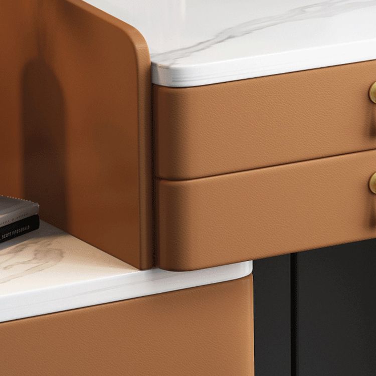 Trucco per il trucco della camera da letto 31,50 "tavolo da toeletta moderno con 5 cassetti