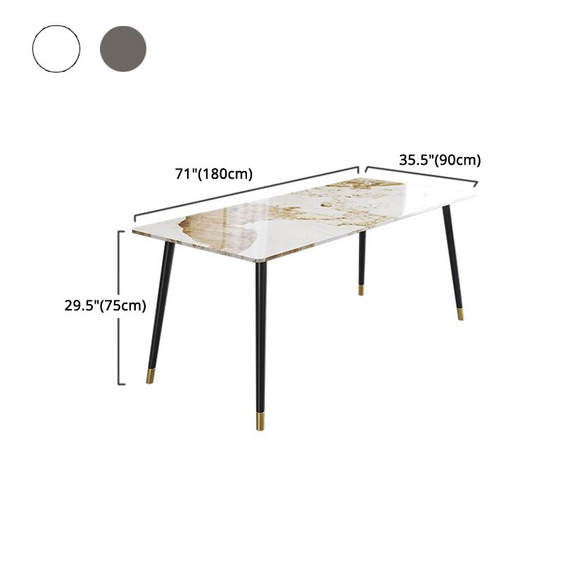 1/4/7 Pieces Stone Table with Leather Chairs Scandinavian Dining Table Set Clearhalo 'Dining Room Sets' 'Dining Tables & Seating' 'dining_room_set' 'furn' 'furn_dining_room_set' 'Furniture' 'furniture_dining_room_set' 'Kitchen & Dining Furniture' 'kitchen&dining_furn' 'kitchen' 1200x1200_8b215bdf-1580-441a-be2b-ffae60cc59ad