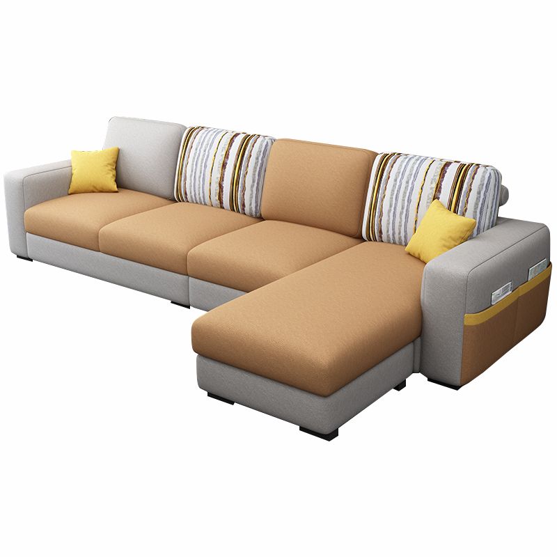 110.24"D x 59.1"W x 37.4"H Pillow Top Arm Sectionals, Modern High Back Sofa with Storage Clearhalo 'furn' 'furn_sectionals' 'Furniture' 'furniture_sectionals' 'kitchen' 'kitchen_sectionals' 'Living Room Furniture' 'Sectionals' 1200x1200_8b22126c-69bf-4e92-90a5-a77700e9bc74