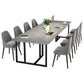 Stone Double Pedestal Table Industrial Dining Table Rectangle for Kitchen Home Clearhalo ' dining_table' 'Dining Tables & Seating' 'Dining Tables' 'furn' 'furn_dining_table' 'Furniture' 'furniture_dining_table' 'Kitchen & Dining Furniture' 'kitchen&dining_furn' 'kitchen' 'kitchen_dining_table' 1200x1200_8b24a5a5-b92c-4938-89ec-aa54c33047bb