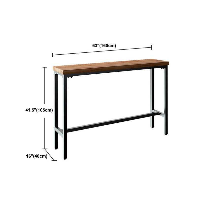 Industrial Rectangle Solid Wood Bar Table Set 1/3/4/5/9 Pieces Counter Table with Stools Clearhalo 'Bar Furniture' 'furn' 'furn_home_bar_bar_sets' 'Furniture' 'Home Bars & Bar Sets' 'home_bar_bar_sets' 'Kitchen & Dining Furniture' 1200x1200_8b263683-99b3-4186-ac21-159b3d6f3a52