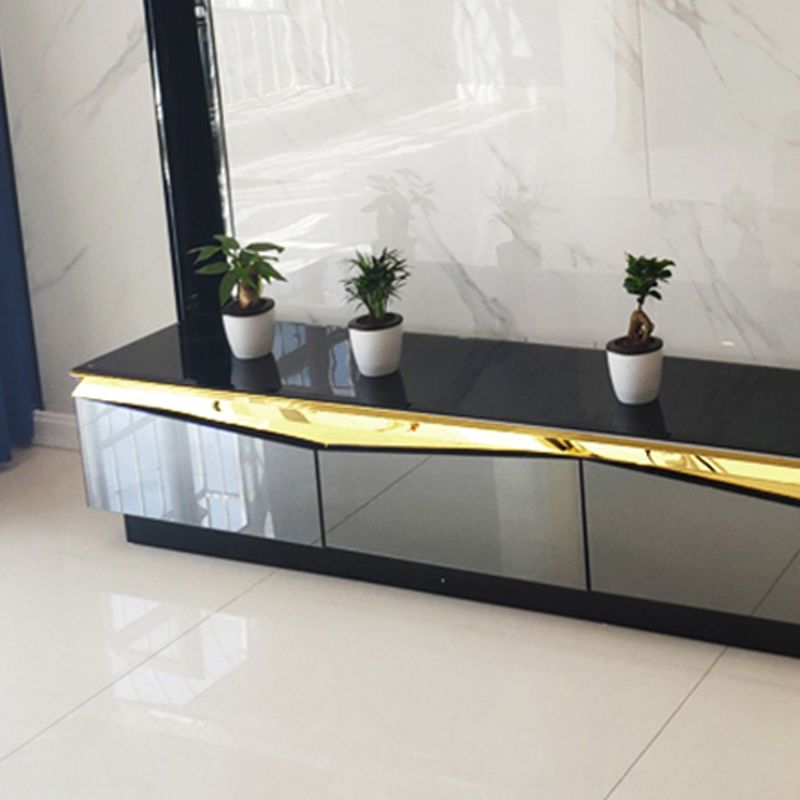 Gabinete de TV de vidrio y madera Preciosa consola de soporte de televisión en casa