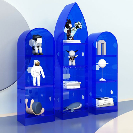 Modern gesloten achterste standaard boekenplank Acryl -boekenkast voor studieruimte