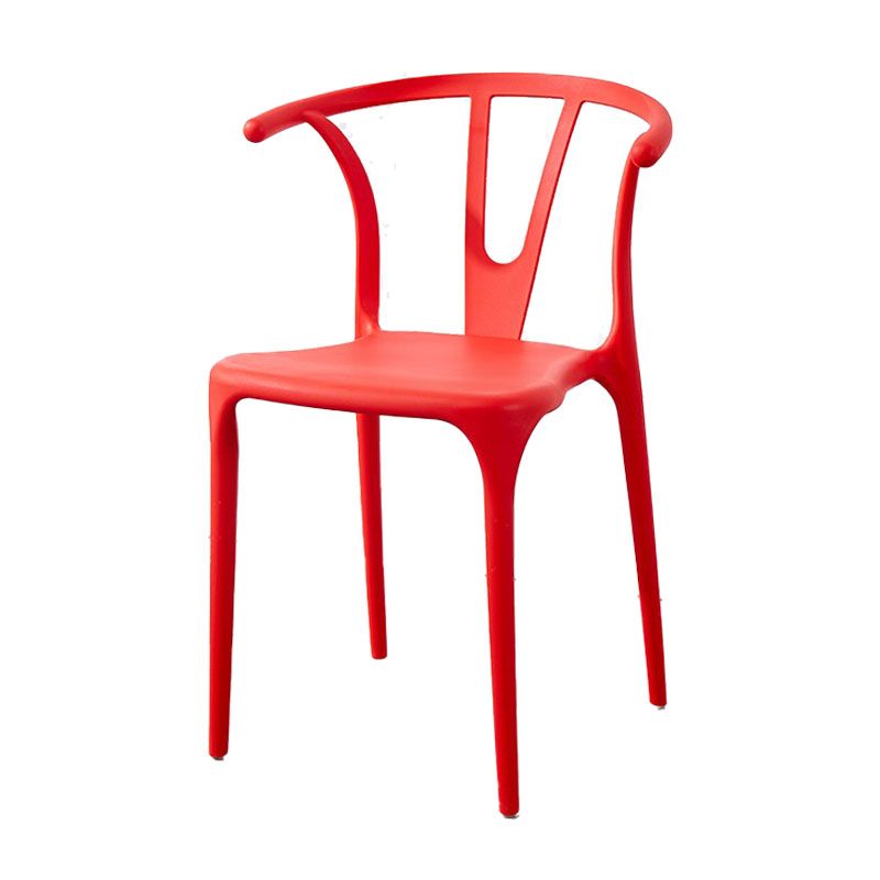 Contemporary Plastic Kitchen and Dining Room Chair Slat Back Side Chair Clearhalo 'Dining Chairs' 'Dining Tables & Seating' 'dining_chair' 'furn' 'furn_dining_chair' 'Furniture' 'furniture_dining_chair' 'Kitchen & Dining Furniture' 1200x1200_8b2b3072-6283-4b83-a437-724761e6a8e0