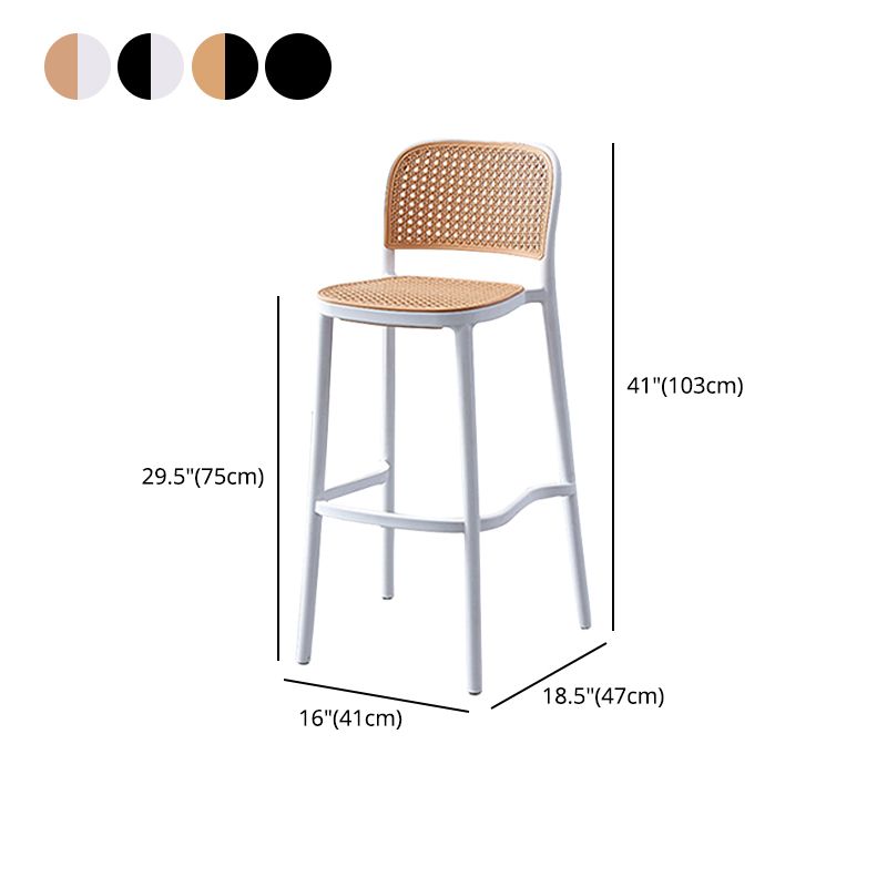 Modern Style Square Bar-stool Plastic Counter Bar Stool for Home Clearhalo 'Bar Furniture' 'Bar Stools' 'bar_stools' 'furn' 'furn_bar_stools' 'Furniture' 'furniture_bar_stools' 'Kitchen & Dining Furniture' 1200x1200_8b2b8fec-e7ee-4206-b8a0-f6cccf1aa5d3