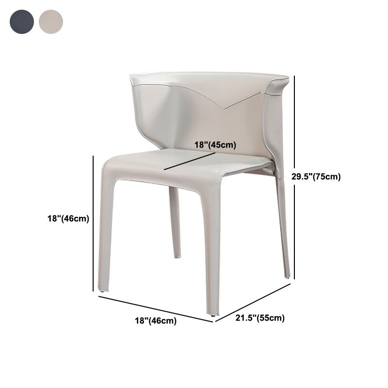 Faux lederen eigentijdse zijstoel matte afwerking thuis eetkamerstoel