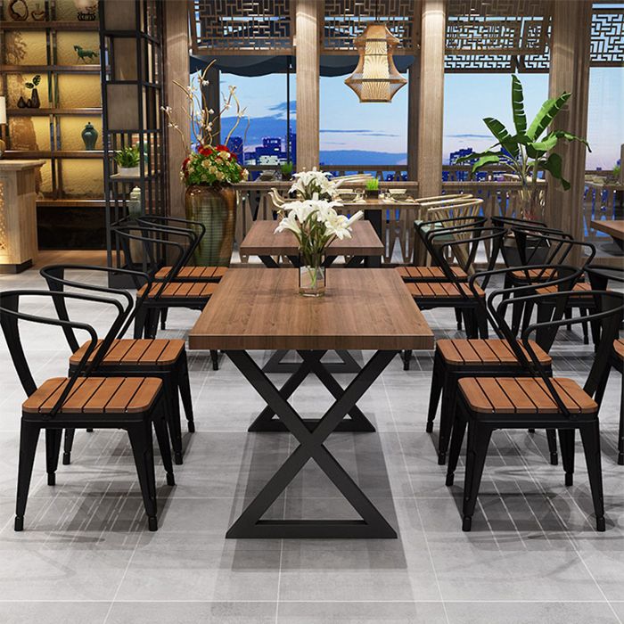 Industrial Solid Wood Dinner Room Kitchen Table Sled Base Table for Dining Room Clearhalo ' dining_table' 'Dining Tables & Seating' 'Dining Tables' 'furn' 'furn_dining_table' 'Furniture' 'furniture_dining_table' 'Kitchen & Dining Furniture' 'kitchen&dining_furn' 'kitchen' 'kitchen_dining_table' 1200x1200_8b2bc196-1c0c-4d41-83fb-dd5820c78a65