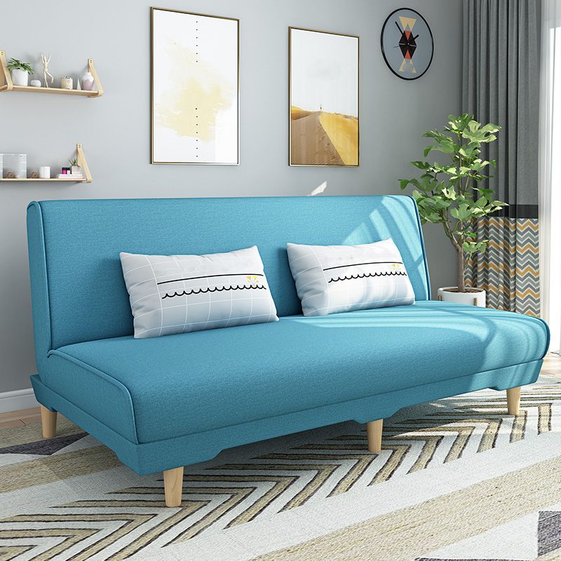Modern Cotton Blend Armless Sofa Tight Back Couch with Pillow Included Clearhalo 'furn' 'furn_sofas' 'Furniture' 'furniture_sofas' 'kitchen' 'kitchen_sofas' 'Living Room Furniture' 'Sofa' 'sofas' 1200x1200_8b2c9cc6-c5e5-446b-9630-421c0b505d32