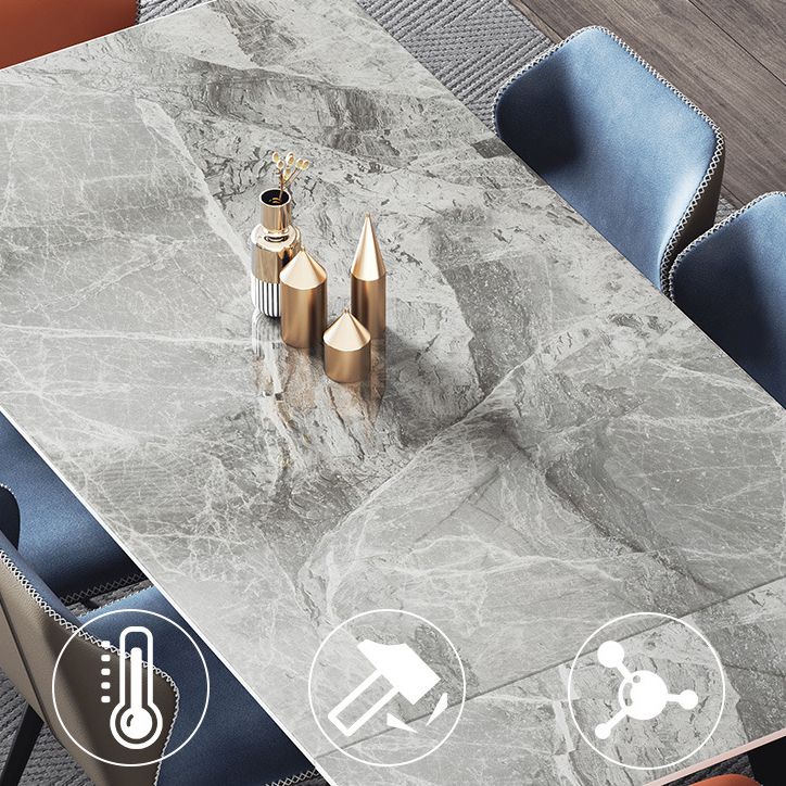 Sintered Stone Modern Dining Table Rectangle Extendable Table with 4 Legs Clearhalo ' dining_table' 'Dining Tables & Seating' 'Dining Tables' 'Furniture' 'furniture_dining_table' 'Kitchen & Dining Furniture' 'kitchen&dining_furn' 'kitchen' 'kitchen_dining_table' 1200x1200_8b2e3345-b566-4232-beff-72efb6678bdd
