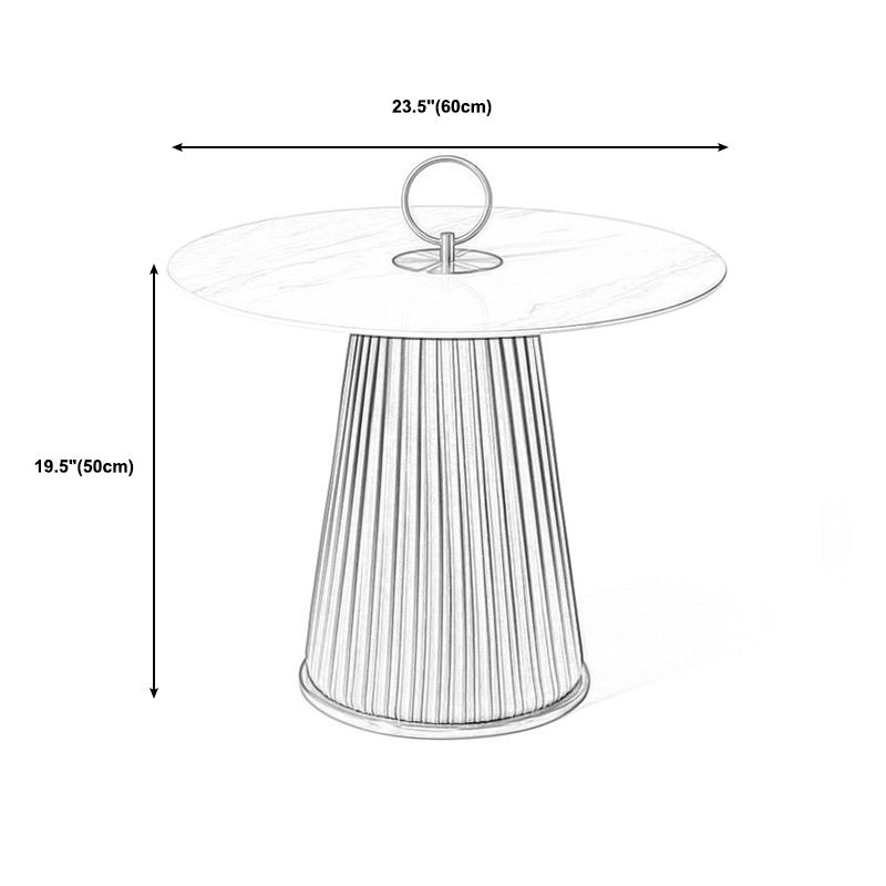 Pedestal End Table Modern Round Side End Table for Living Room Clearhalo 'Coffee & Accent Tables' 'End & Side Tables' 'end_side_tables' 'furn' 'furn_end_side_tables' 'Furniture' 'Living Room Furniture' 1200x1200_8b2f83af-78a2-4312-9cd1-b6197f46a02d