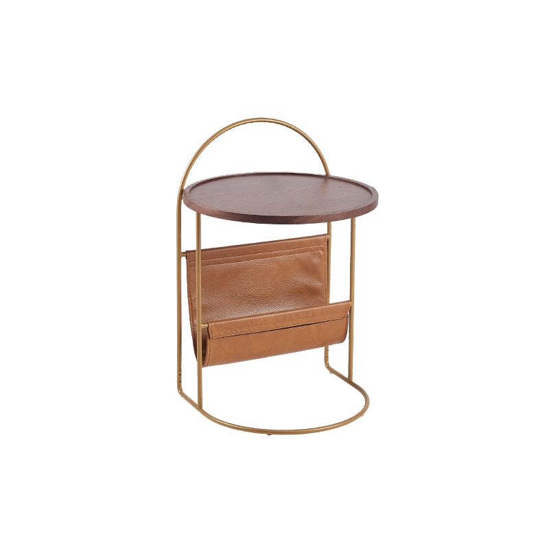 Contemporary Corner Table Round Wood Side Table with Storage Clearhalo 'Coffee & Accent Tables' 'End & Side Tables' 'end_side_tables' 'furn' 'furn_end_side_tables' 'Furniture' 'Living Room Furniture' 1200x1200_8b303c61-ff96-4833-8417-2d109f1dfa8f