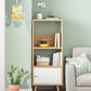 Modern Wooden Bookshelf Closed Back Bookcase for Home Office
