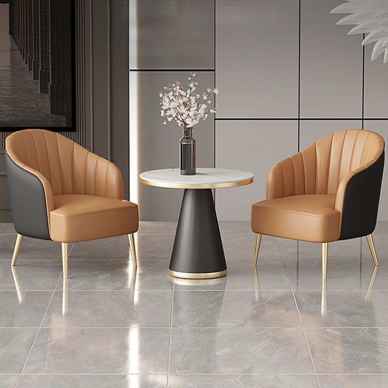 Tavolo da pranzo in stile moderno tavolo in pietra sinterizzata con base di piedistallo