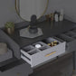 Gray Makeup Table with 5 Storage Drawers 19.68" Wide Vanity Tables Clearhalo 'Bedroom Furniture' 'furn' 'furn_makeup_vanities' 'Furniture' 'Makeup Vanities' 'makeup_vanities' 1200x1200_8b34c1e3-b7e2-42f2-8b8a-472480ed1ef0