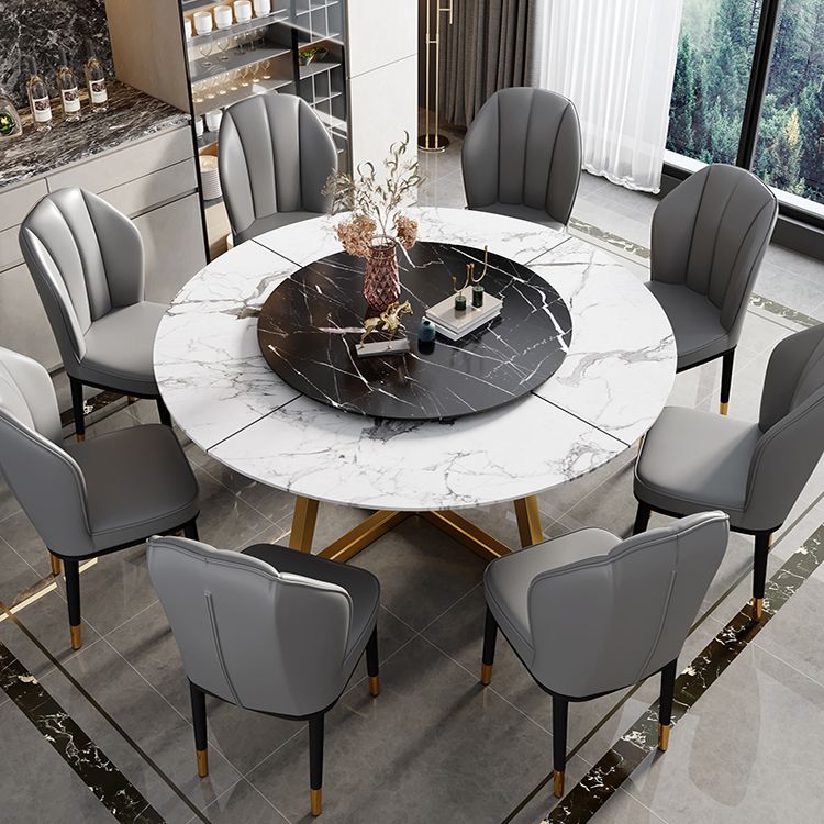 Contemporary Metal Side Chair Dining Room Armless Cushion Wingback Chair Clearhalo ' kitchen&dining_furn' 'Dining Chairs' 'Dining Tables & Seating' 'dining_chair' 'furn' 'furn_dining_chair' 'Furniture' 'furniture_dining_chair' 'Kitchen & Dining Furniture' 'kitchen' 1200x1200_8b35f3b2-a2e5-40cd-8421-b9fa0fd8b44c