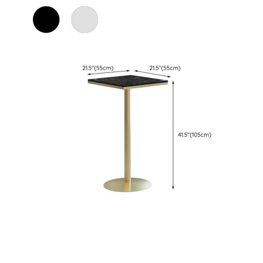 Gold Metall Base Bar Tisch Glam Rund Faux Marmor Bar Tisch für Esszimmer