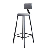 Modern Armless Backrest Counter Stool Iron Kitchen Bar Stool with Cushion Clearhalo 'Bar Furniture' 'Bar Stools' 'bar_stools' 'furn' 'furn_bar_stools' 'Furniture' 'furniture_bar_stools' 'Kitchen & Dining Furniture' 1200x1200_8b387020-d37c-4cfd-aba2-64e93f779b12