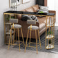 Double Pedestal Pub Table Free Form Glam Bar Table for Indoor and Breakroom Clearhalo 'Bar Furniture' 'Bar Tables' 'bar_tables' 'furn' 'furn_bar_tables' 'Furniture' 'Kitchen & Dining Furniture' 1200x1200_8b397a3b-786f-4485-b469-2c0d30163440