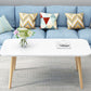 Modern 15.74" H Rectangle Coffee Table Wooden 4 Legs Cocktail Table